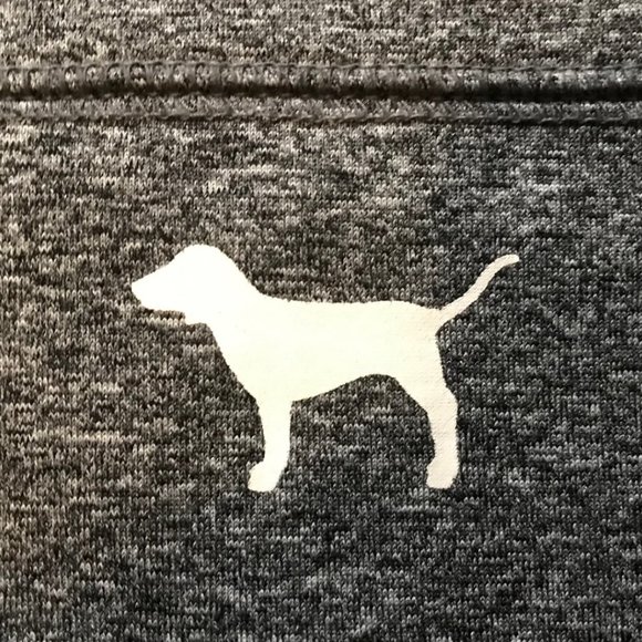 PINK Victoria's Secret Heather Gray & Black 1/4 Zip Pullover - Picture 5 of 12